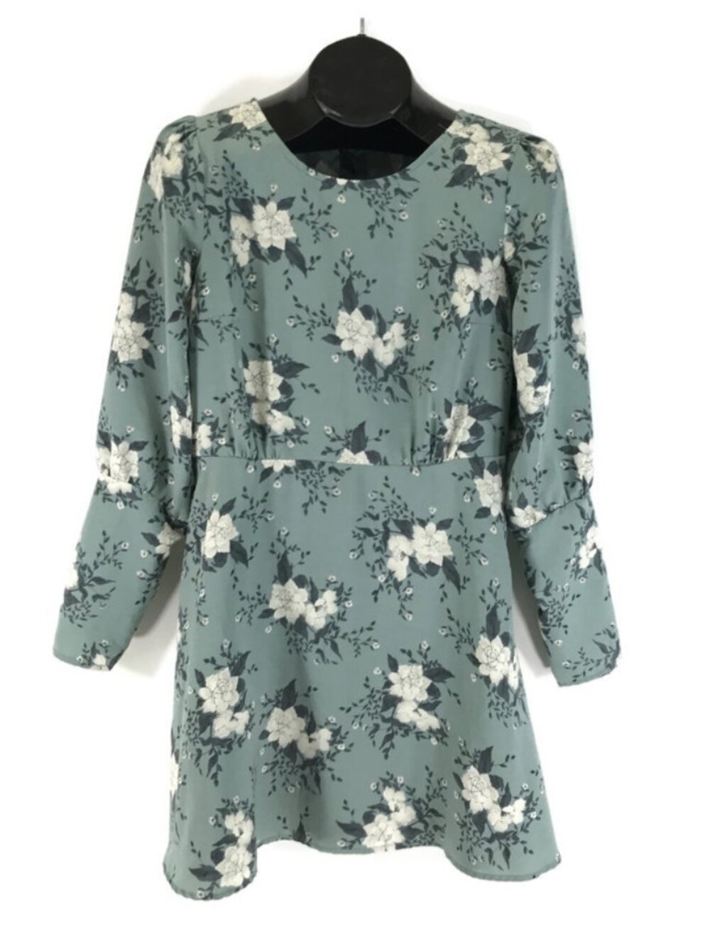 Free People Sage Floral Parker Dress Women's Size 4 Mini Long Sleeve Spring